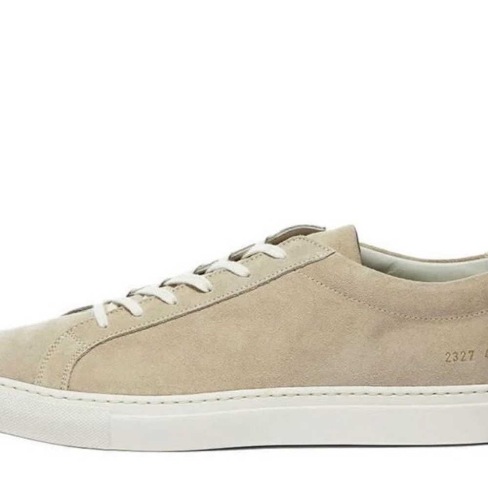 Common Projects Achilles Beige Suede Sneakers